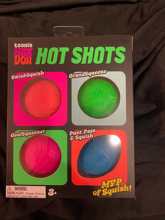 Nee Doh Other - NeeDoh Schylling Teenie Hot Shots 4 Pack Sensory Stress Ball Fidget Toy NWT